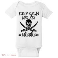 Keep Calm And Say Arrrr Talk Like A Pirate Day Baby Bodysuit thumb 0