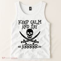 Keep Calm And Say Arrrr Talk Like A Pirate Day Tank Top thumb 2
