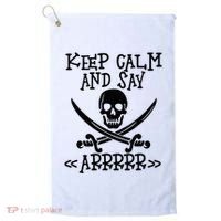 Keep Calm And Say Arrrr Talk Like A Pirate Day Golf Towel thumb 0
