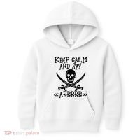 Keep Calm And Say Arrrr Talk Like A Pirate Day Kids Hoodie thumb 0