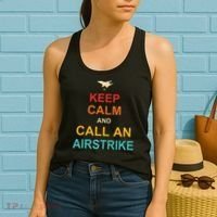 Keep Calm And Call An Airstrike Women's Tank Top thumb 2