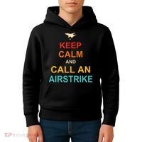 Keep Calm And Call An Airstrike Kids Hoodie thumb 4