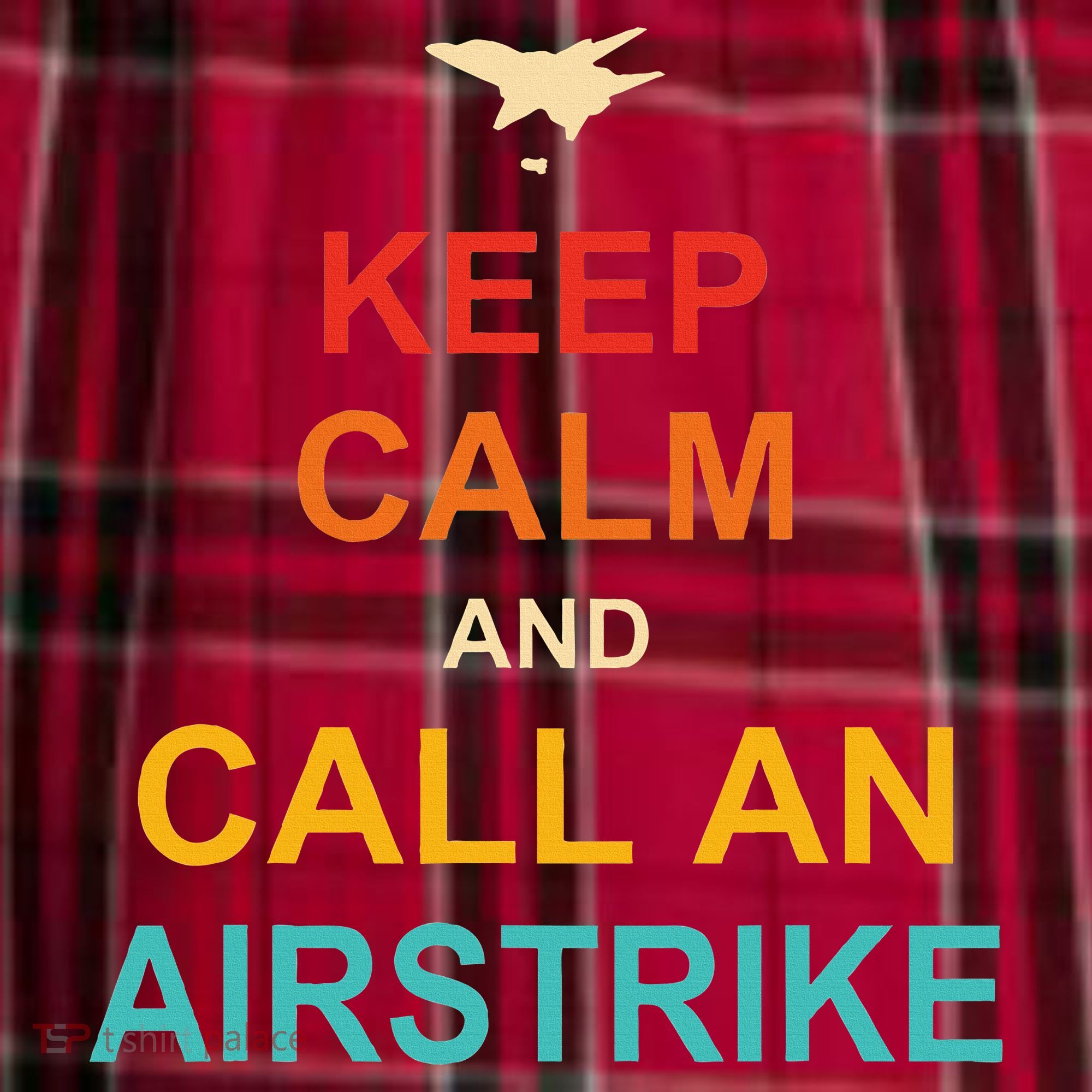Keep Calm And Call An Airstrike Women's Flannel Plaid Pajama Pants