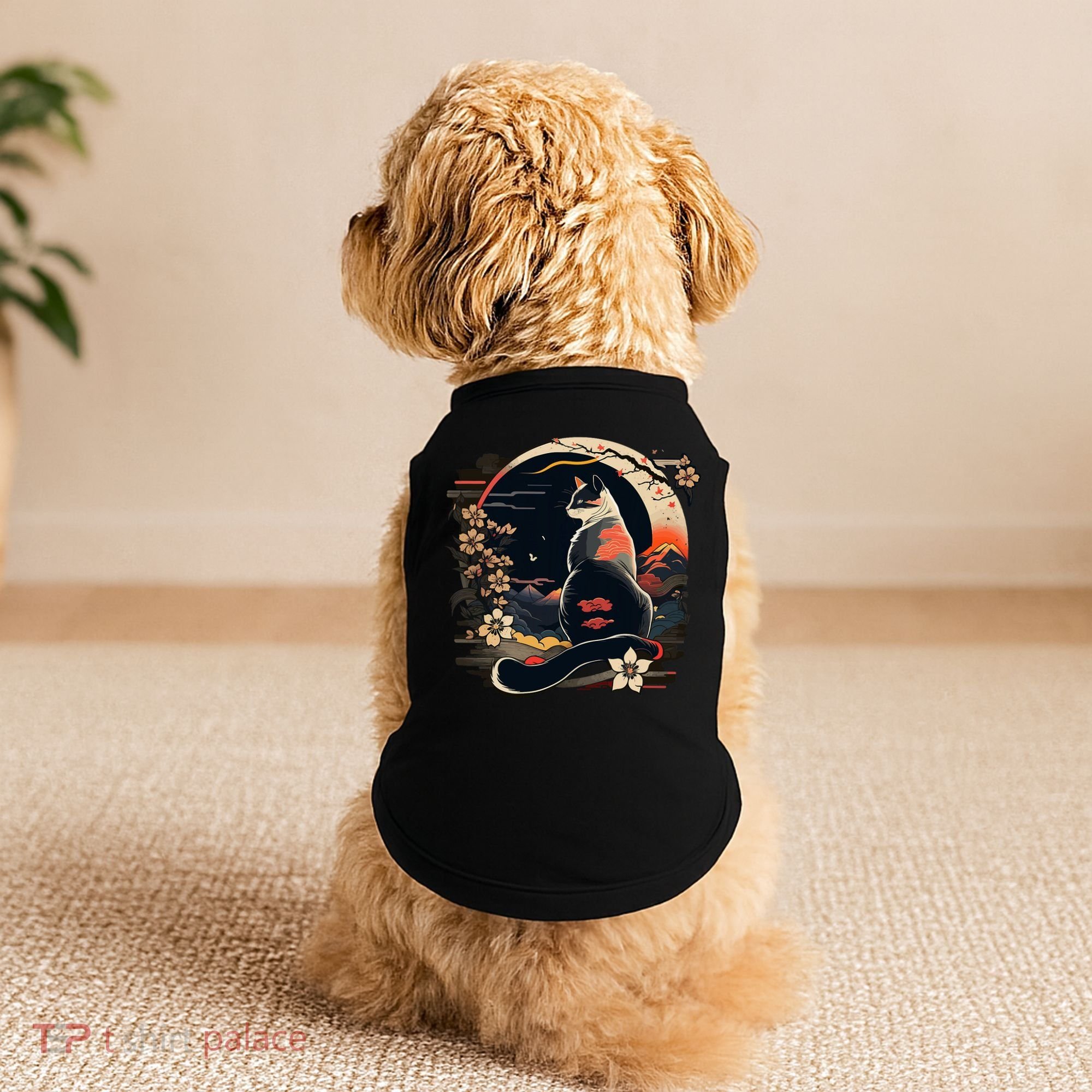 Kawaii Cat Anime Japanese Retro Funny Cat Doggie Tank
