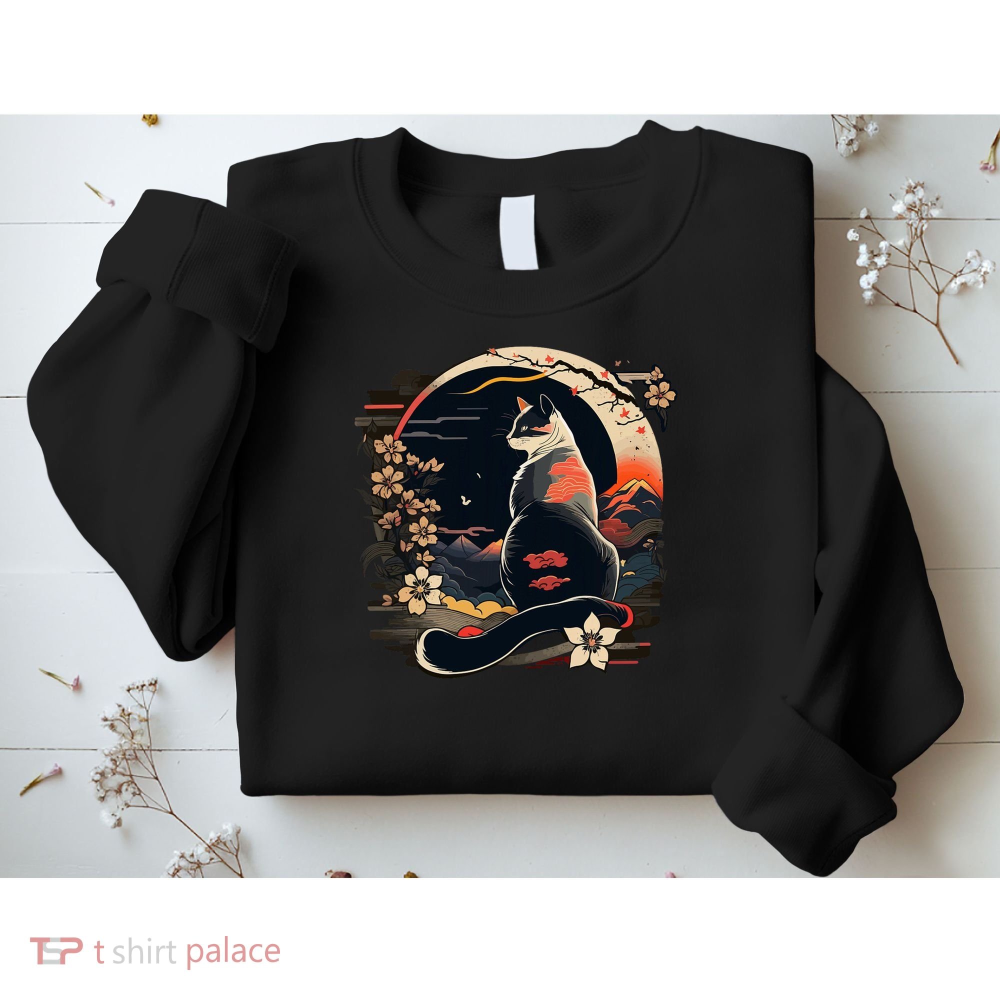 Kawaii Cat Anime Japanese Retro Funny Cat Sweatshirt