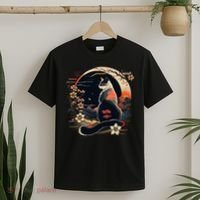 Kawaii Cat Anime Japanese Retro Funny Cat T-Shirt thumb 2