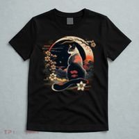Kawaii Cat Anime Japanese Retro Funny Cat T-Shirt thumb 5