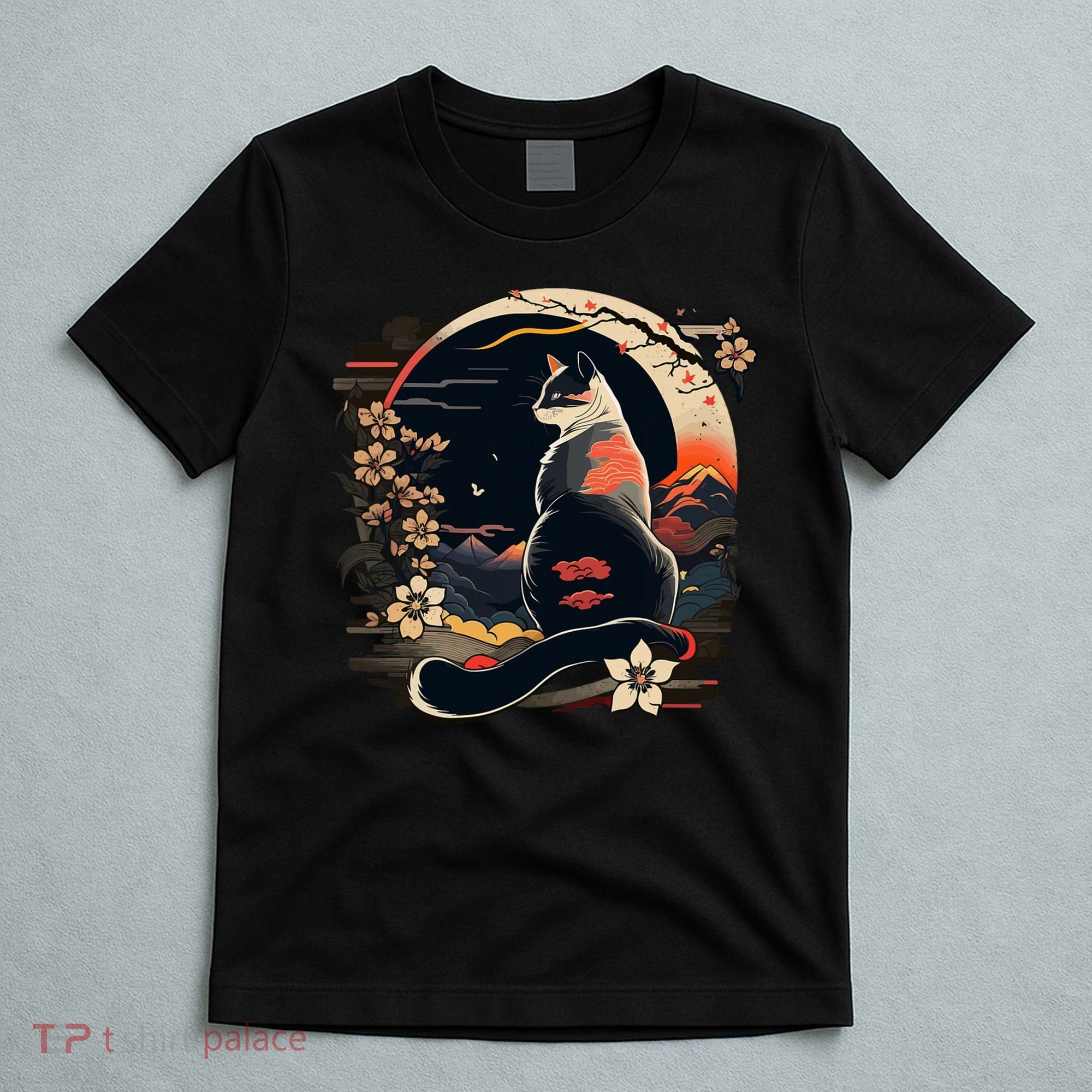 Kawaii Cat Anime Japanese Retro Funny Cat T-Shirt