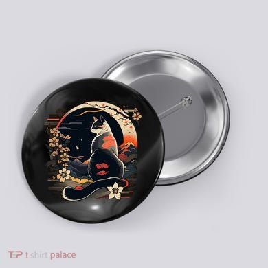 Kawaii Cat Anime Japanese Retro Funny Cat Button