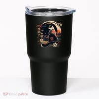 Kawaii Cat Anime Japanese Retro Funny Cat Tumbler thumb 0
