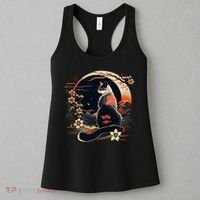 Kawaii Cat Anime Japanese Retro Funny Cat Women's Tank Top thumb 3