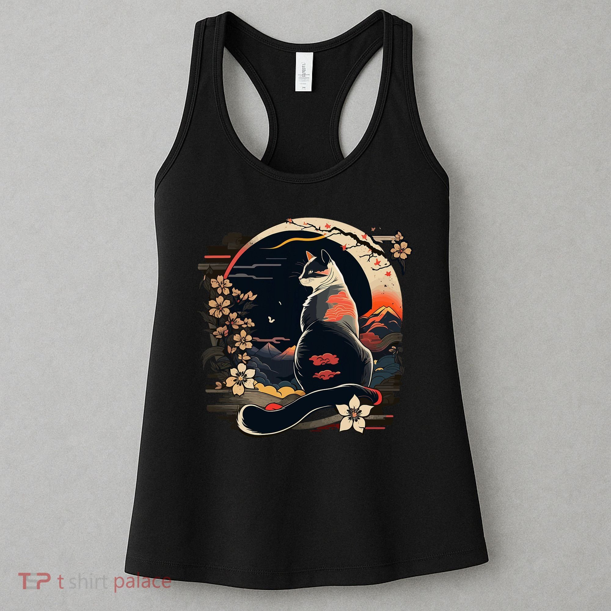 Kawaii Cat Anime Japanese Retro Funny Cat Women's Tank Top