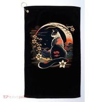 Kawaii Cat Anime Japanese Retro Funny Cat Golf Towel thumb 0