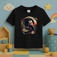 Kawaii Cat Anime Japanese Retro Funny Cat Toddler T-Shirt thumb 3
