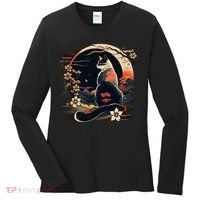Kawaii Cat Anime Japanese Retro Funny Cat Women's Long Sleeve Shirt thumb 0