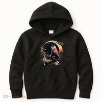 Kawaii Cat Anime Japanese Retro Funny Cat Kids Hoodie thumb 0