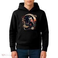 Kawaii Cat Anime Japanese Retro Funny Cat Kids Hoodie thumb 4