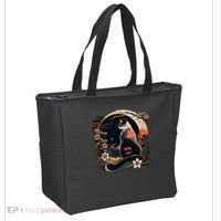 Kawaii Cat Anime Japanese Retro Funny Cat Tote Bag thumb 2