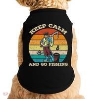 Keep Calm And Go Fishing Doggie Tank thumb 0