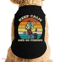 Keep Calm And Go Fishing Doggie Tank thumb 0