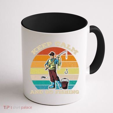 Keep Calm And Go Fishing Coffee Mug back