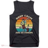 Keep Calm And Go Fishing Tank Top thumb 0