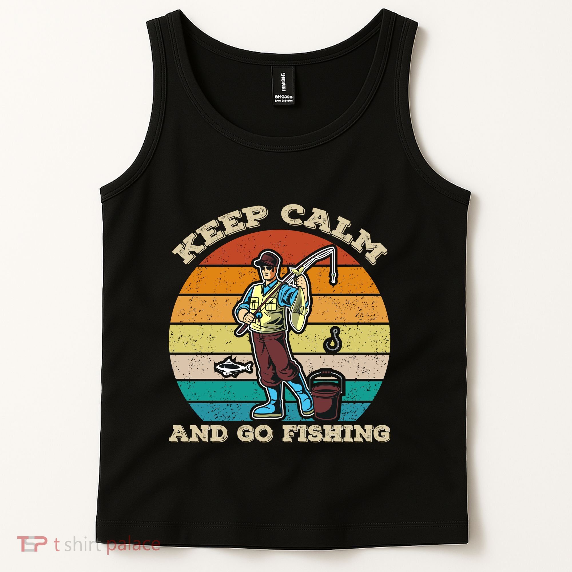 Keep Calm And Go Fishing Tank Top