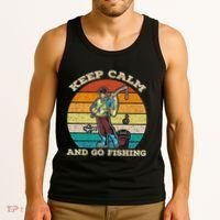Keep Calm And Go Fishing Tank Top thumb 3