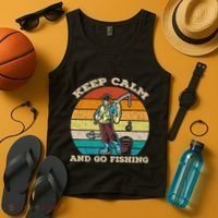 Keep Calm And Go Fishing Tank Top thumb 4