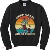 Keep Calm And Go Fishing Kids Sweatshirt thumb 0