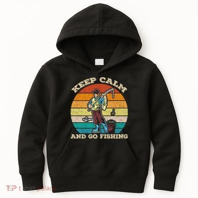 Keep Calm And Go Fishing Kids Hoodie