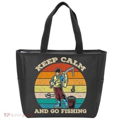 Keep Calm And Go Fishing Tote Bag