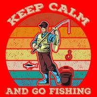 Keep Calm And Go Fishing Santa Hat thumb 1