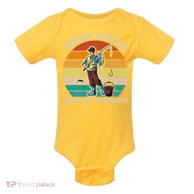 Keep Calm And Go Fishing Baby Bodysuit