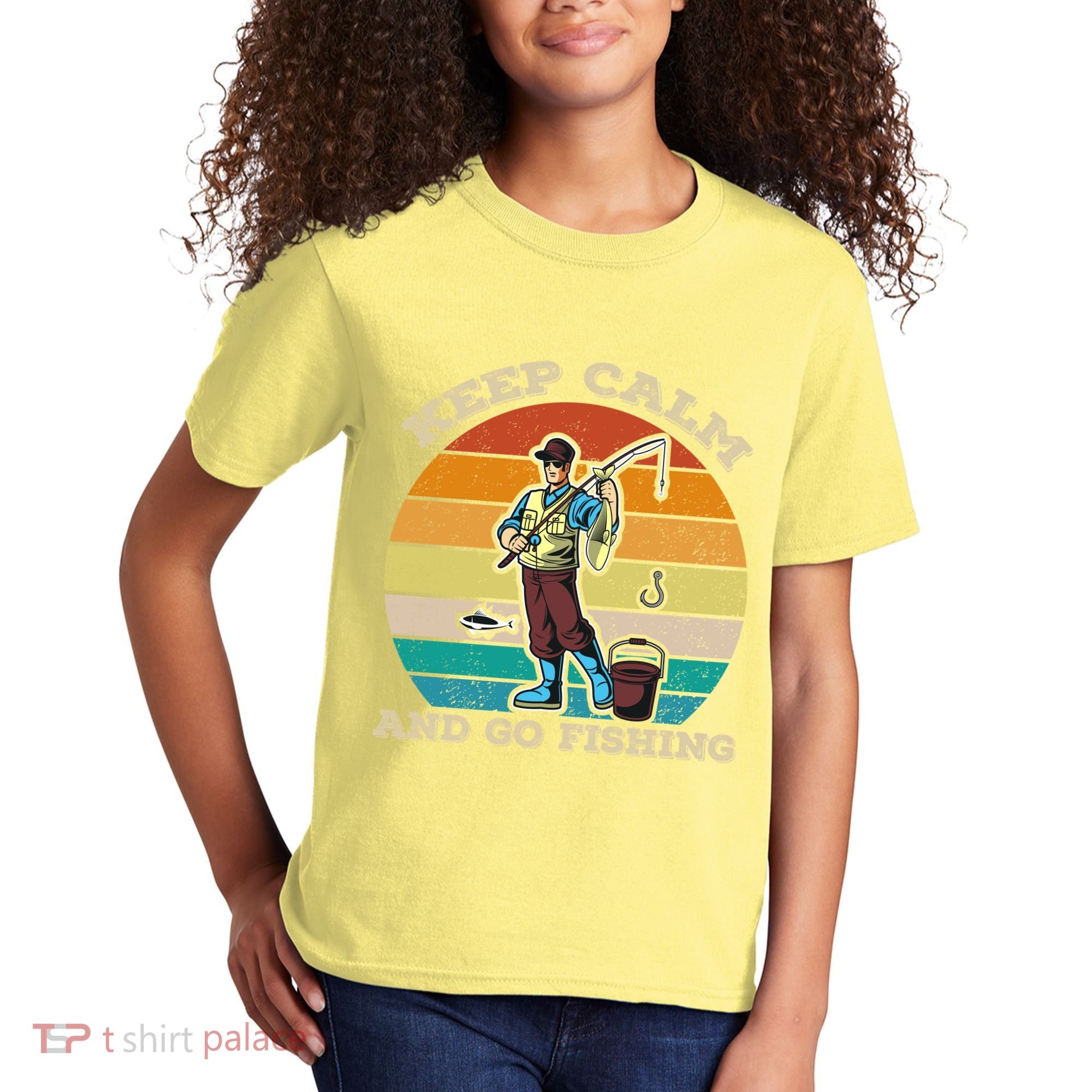 Keep Calm And Go Fishing Kids T-Shirt