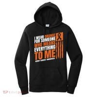 Kidney Cancer Awareness Month Messy Bun Mother Orange Ribbon Gift Women's Hoodie thumb 0