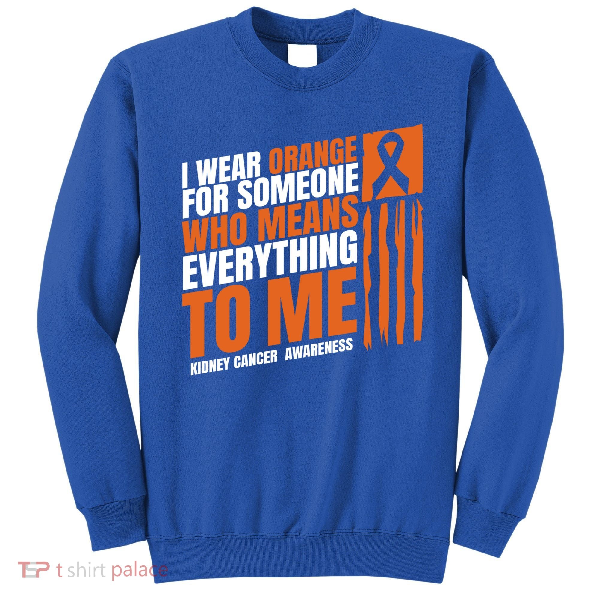 Kidney Cancer Awareness Month Messy Bun Mother Orange Ribbon Gift Sweatshirt