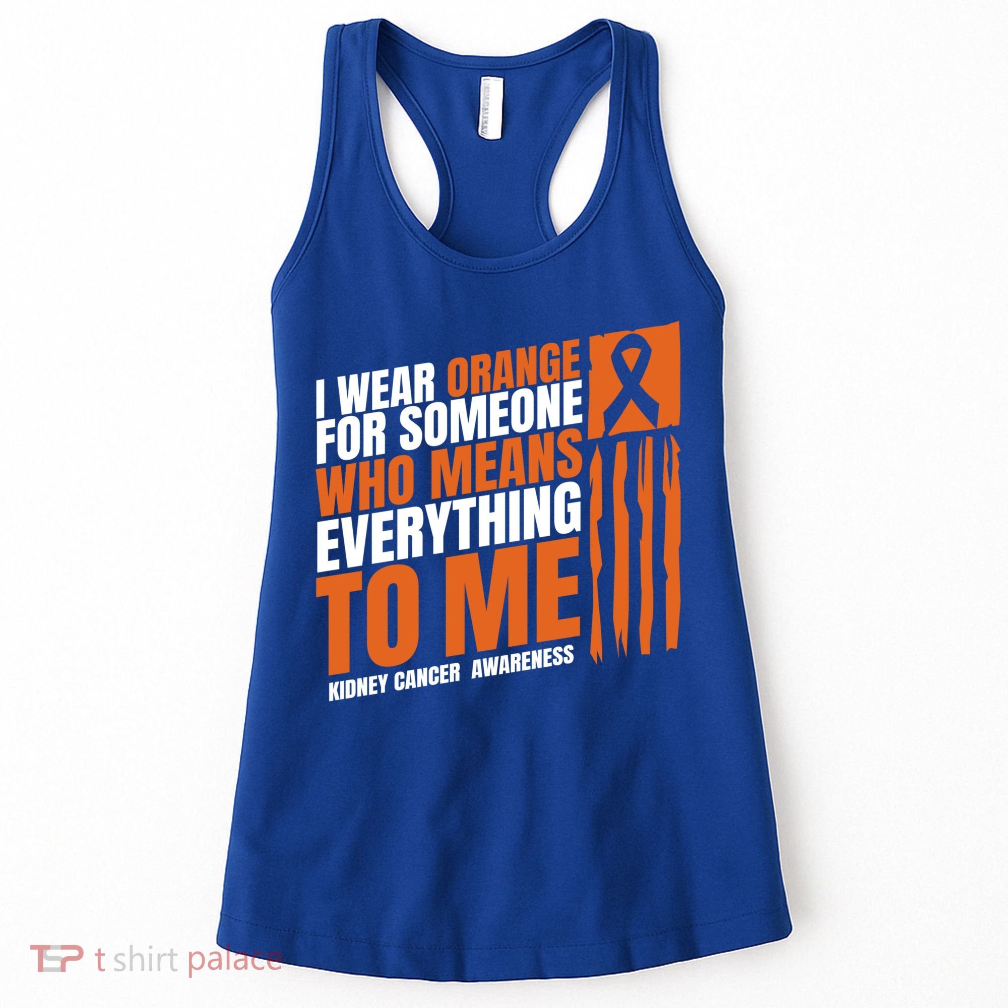 Kidney Cancer Awareness Month Messy Bun Mother Orange Ribbon Gift Women's Tank Top