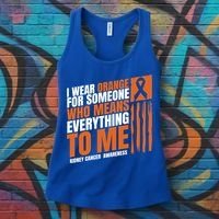 Kidney Cancer Awareness Month Messy Bun Mother Orange Ribbon Gift Women's Tank Top thumb 3