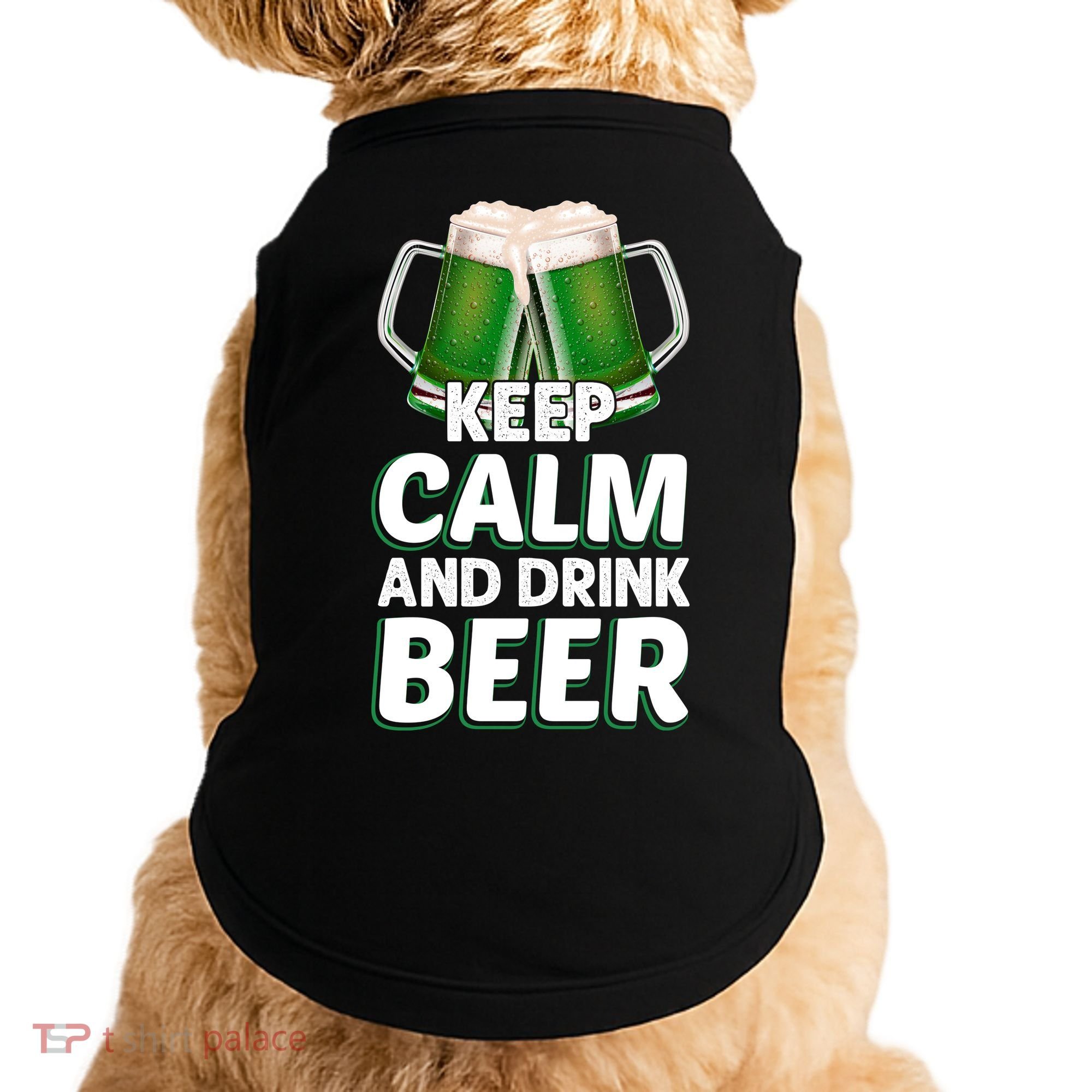 Keep Calm And Drink Beer Sat Patricks Day Doggie Tank