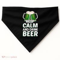 Keep Calm And Drink Beer Sat Patricks Day USA-Made Doggie Bandana thumb 0