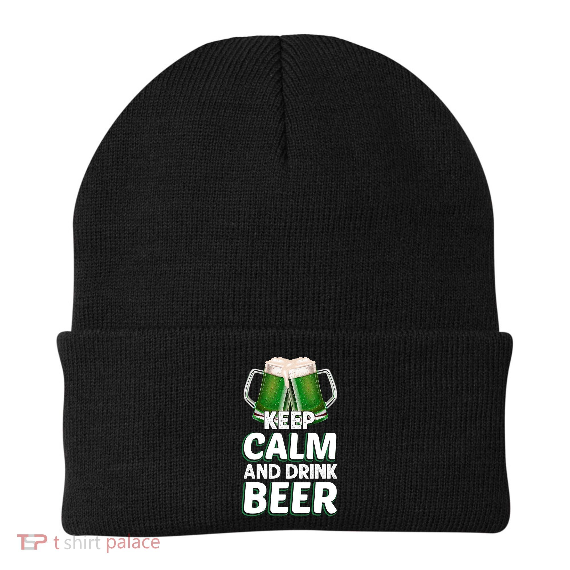 Keep Calm And Drink Beer Sat Patricks Day Beanie
