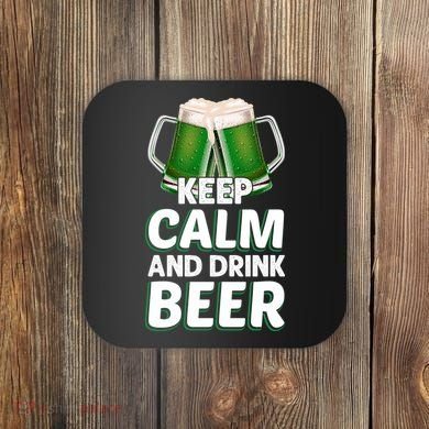 Keep Calm And Drink Beer Sat Patricks Day Coaster