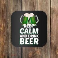 Keep Calm And Drink Beer Sat Patricks Day Coaster thumb 0