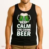 Keep Calm And Drink Beer Sat Patricks Day Tank Top thumb 3