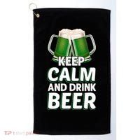 Keep Calm And Drink Beer Sat Patricks Day Golf Towel thumb 0