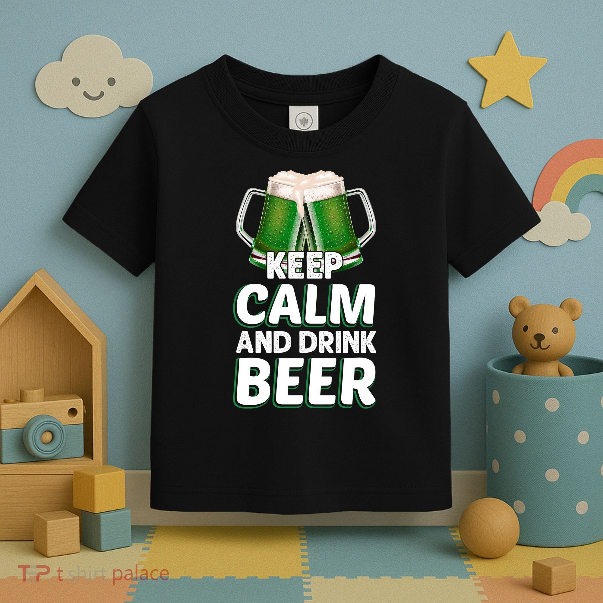 Keep Calm And Drink Beer Sat Patricks Day Toddler T-Shirt