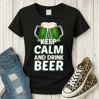 Keep Calm And Drink Beer Sat Patricks Day Women's T-Shirt thumb 3