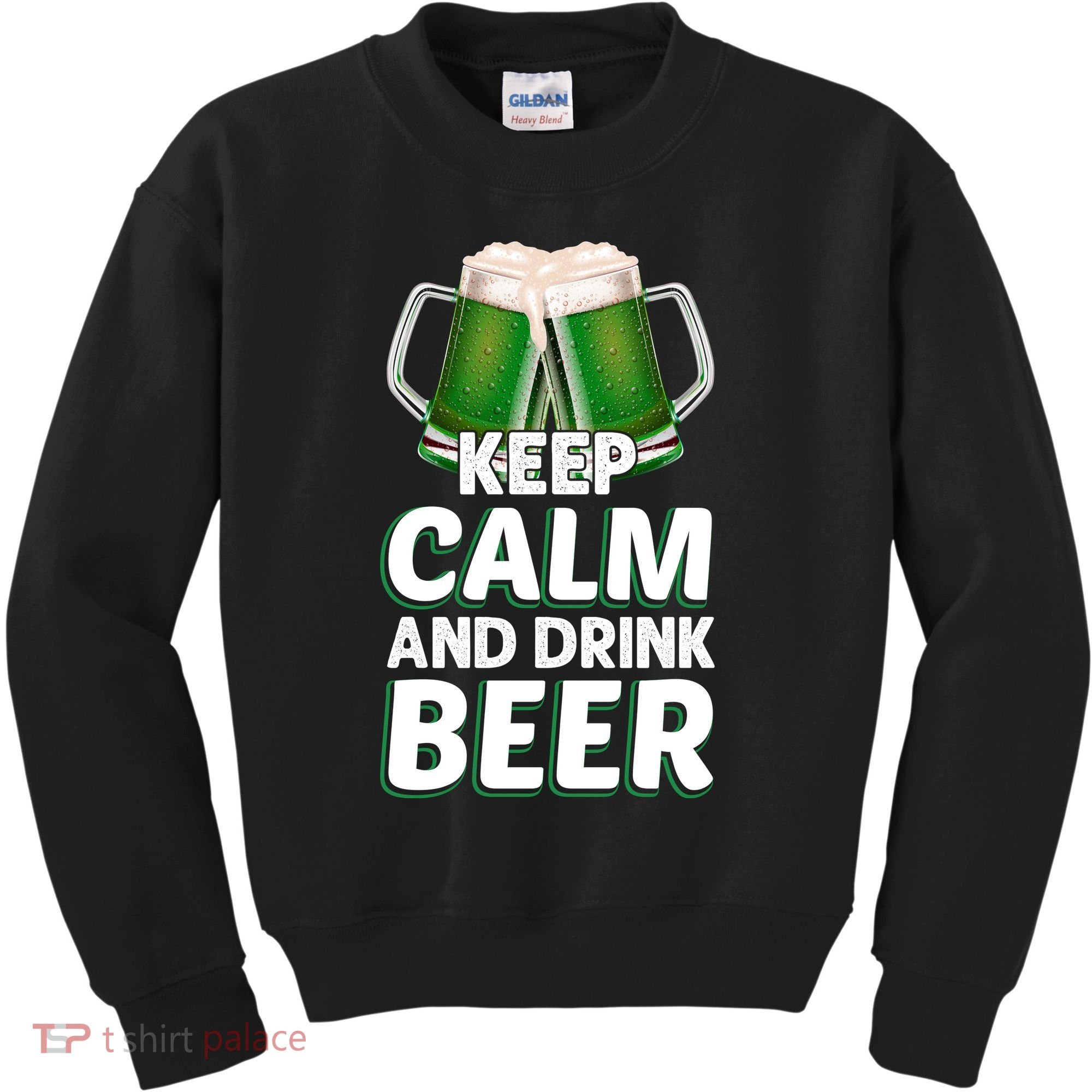 Keep Calm And Drink Beer Sat Patricks Day Kids Sweatshirt