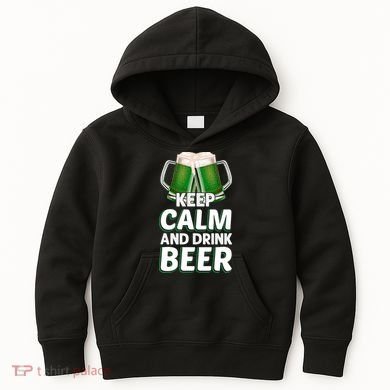 Keep Calm And Drink Beer Sat Patricks Day Kids Hoodie